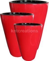 Glossy Plastic Plant Flower Pot