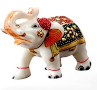 Marble Elephant Statue