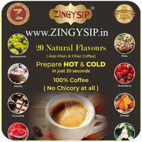 ZINGYSIP  NATURAL FLAVOUR COFFEE - SERVE  HOT or COLD 