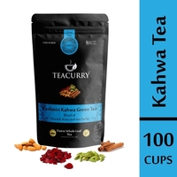 Teacurry Kashmiri Kahwa Green Tea - Helps with Weight Loss, Immunity, Digestion