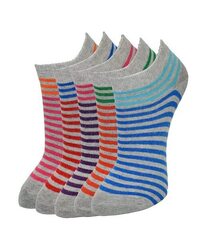 Ladies Striped Cotton Ankle Socks