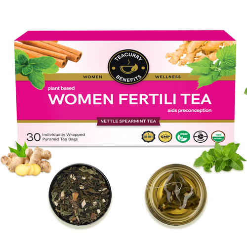 Teacurry Women Fertility Tea Box with Diet Chart Ovulation, AMH & Inner Lining Distributors