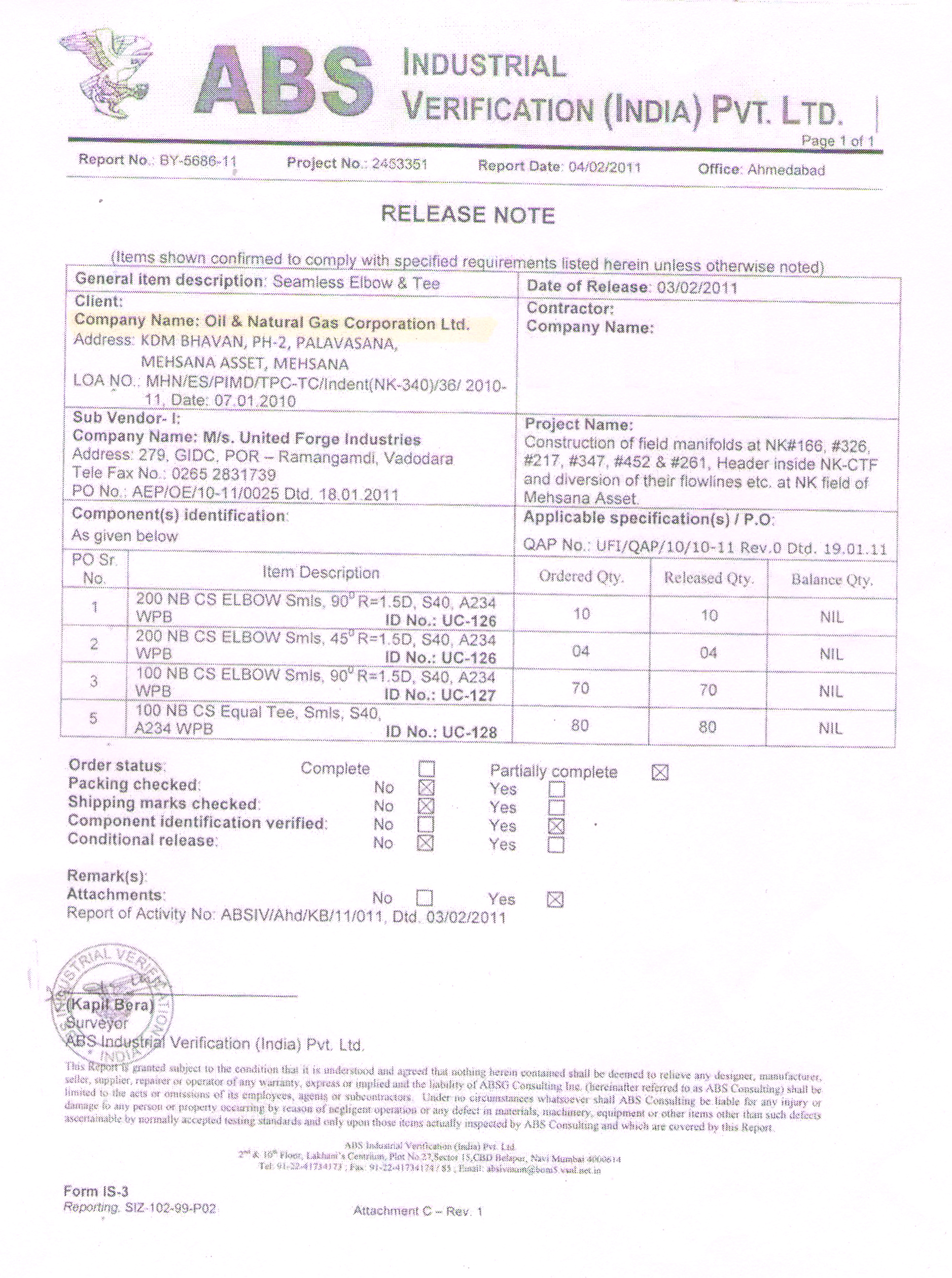 Certification - Rajdhan Metal