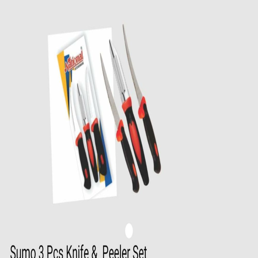 National Sumo 3 Pc Knife And Peeler Set