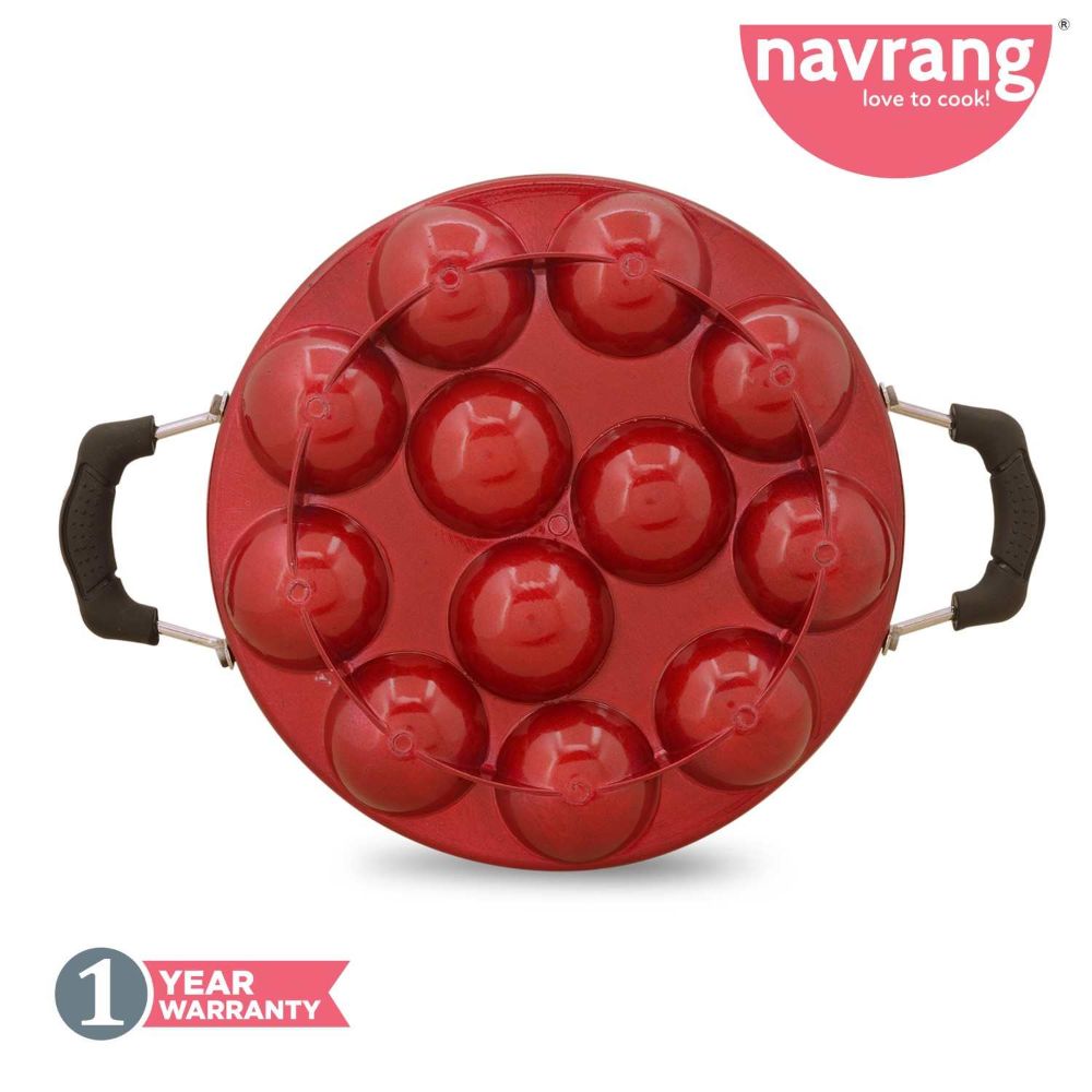 Navrang Nonstick Appakara 12 Handle With Lid Light Weight