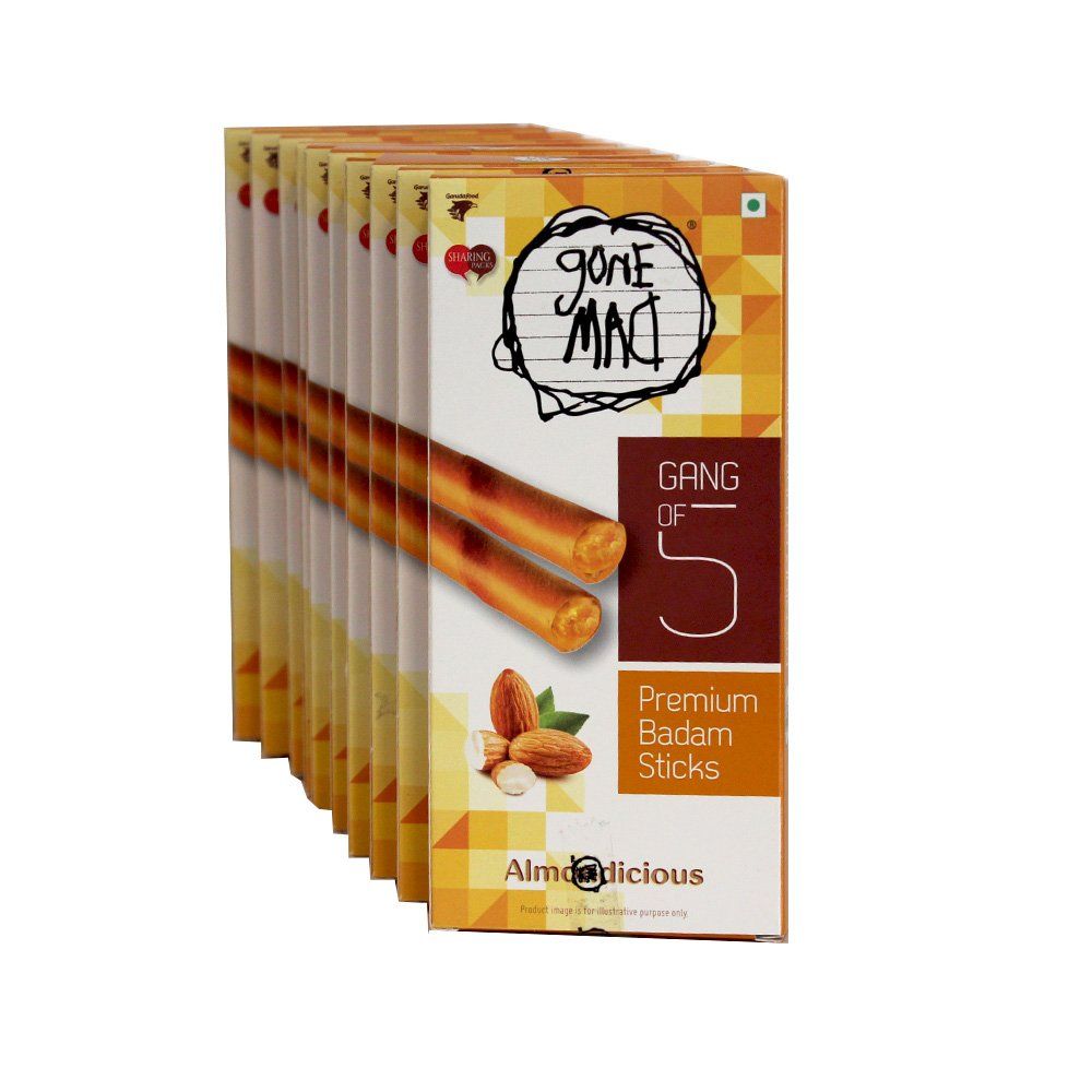Gone Mad Premium Badam Sticks Gang Of 5 pack Of 10