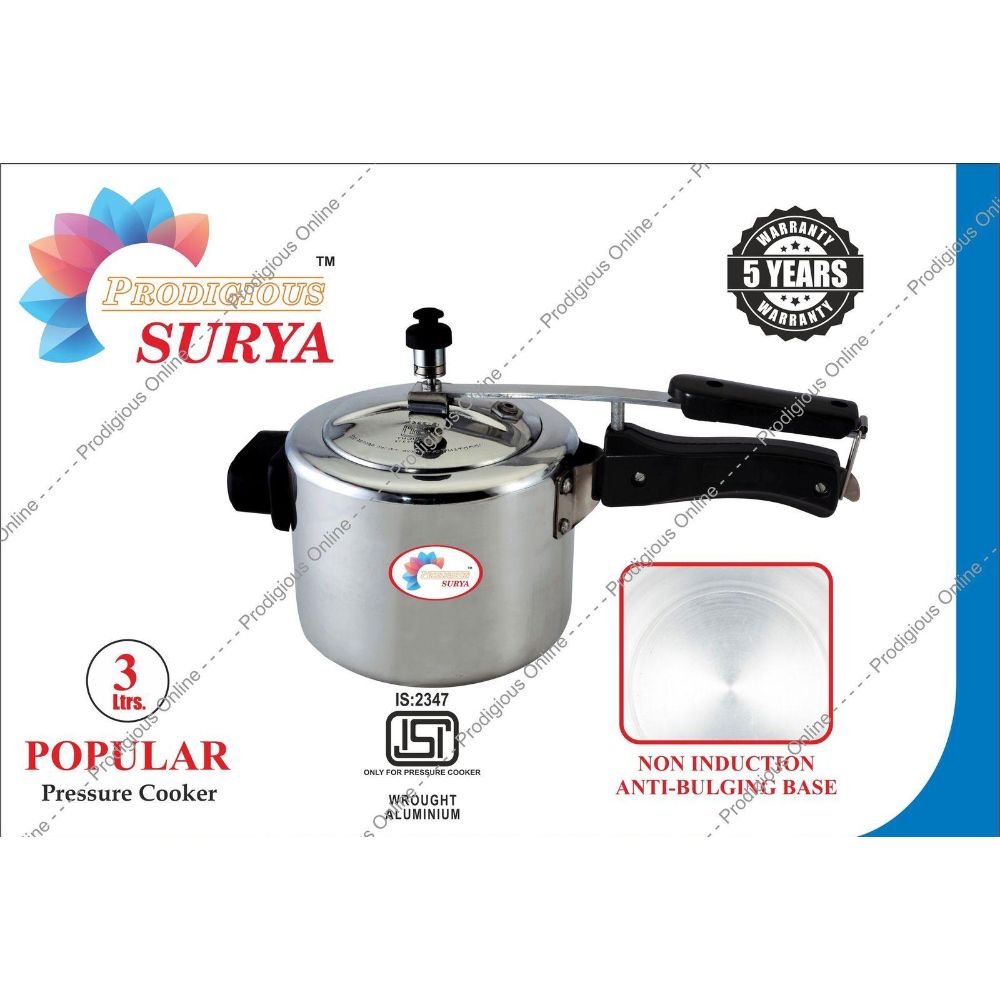Prodigious Surya 3L Popular Pressure Cooker - Non Induction