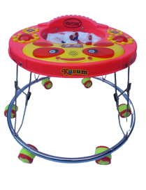 Kusum Flower 6/8 Gol Crome 72 Inches Ring 6 Wheel Walker, Pack Of 30