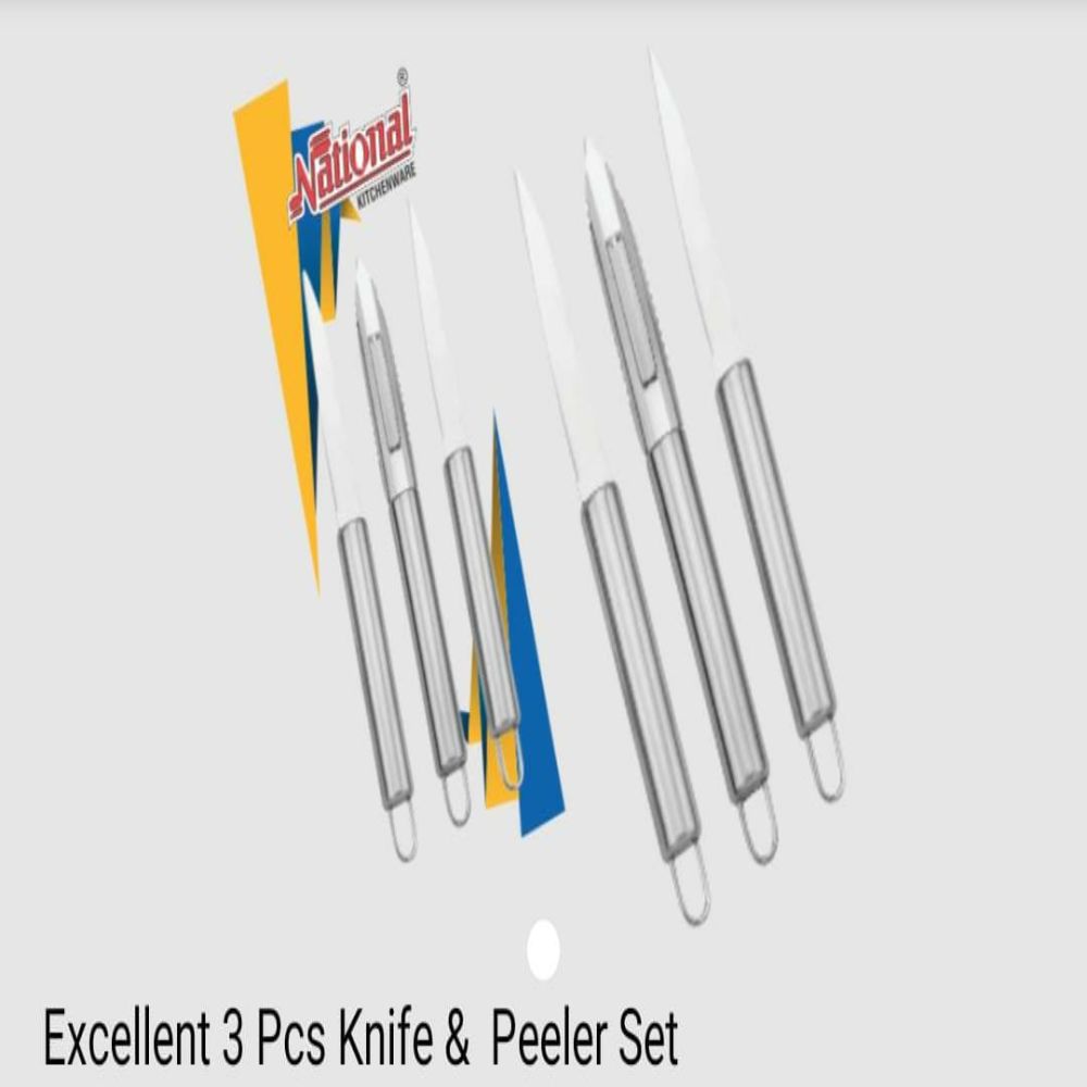National Excellent 3 Pcs Knife And Peeler Set