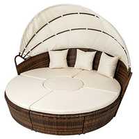 Rattan Round Bed