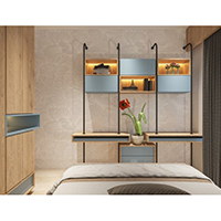 Wooden sliding wardrobe