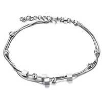 Platinum anklets