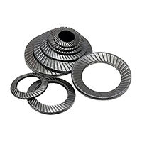 Serrated safety washers