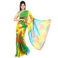 Hand printed sarees