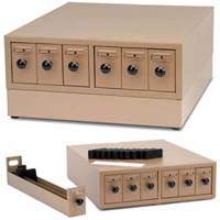 Slide storage cabinet