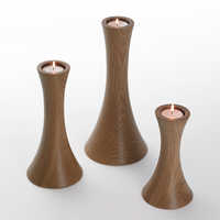 Wooden candle holders