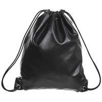 Leather drawstring bag