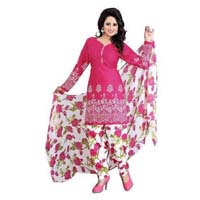 Printed churidar suit