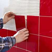 Red wall tiles