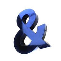 Powder coated letter