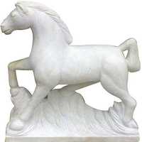 Marble horse statue