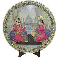 Hand painted marble plate
