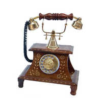 Antique wooden telephone