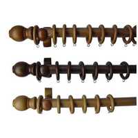 Wooden curtain rods