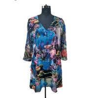 Silk printed tunic
