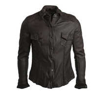 Men leather shirt