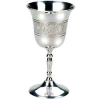 Silver plated goblets
