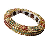 Stone gold bangle