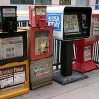 Newspaper vending machines