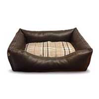Leather dog bed