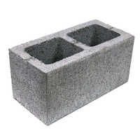 Solid concrete block