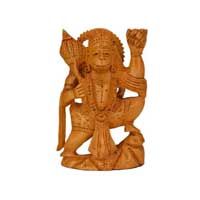 Wooden hanuman statue