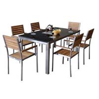 Metal dining table