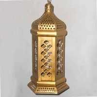 Polished brass lantern