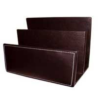 Leather magazine holder