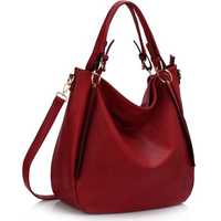 Leather hobo handbag