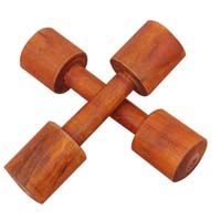 Wooden dumbbell