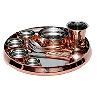Copper dinner set