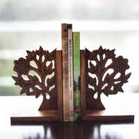 Wooden bookends