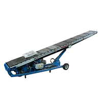 Hydraulic bag stacker