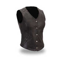 Leather waist coat