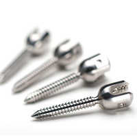 Titanium bone screw