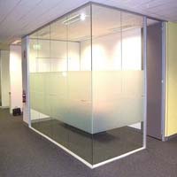 Glass office partition