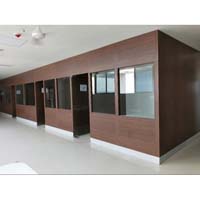 Wooden office partition