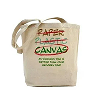 Recycled canvas bags