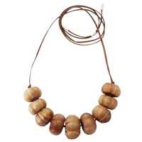 Wood bead necklace